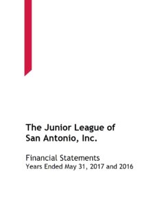 Junior League of San Antonio 2016-17 Financial Audit